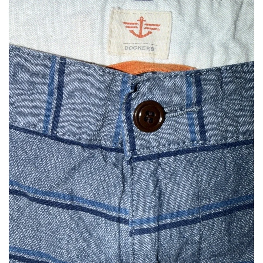 Dockers Men's Colton Striped Shorts Size 40 Classic Fit Flat Front 10